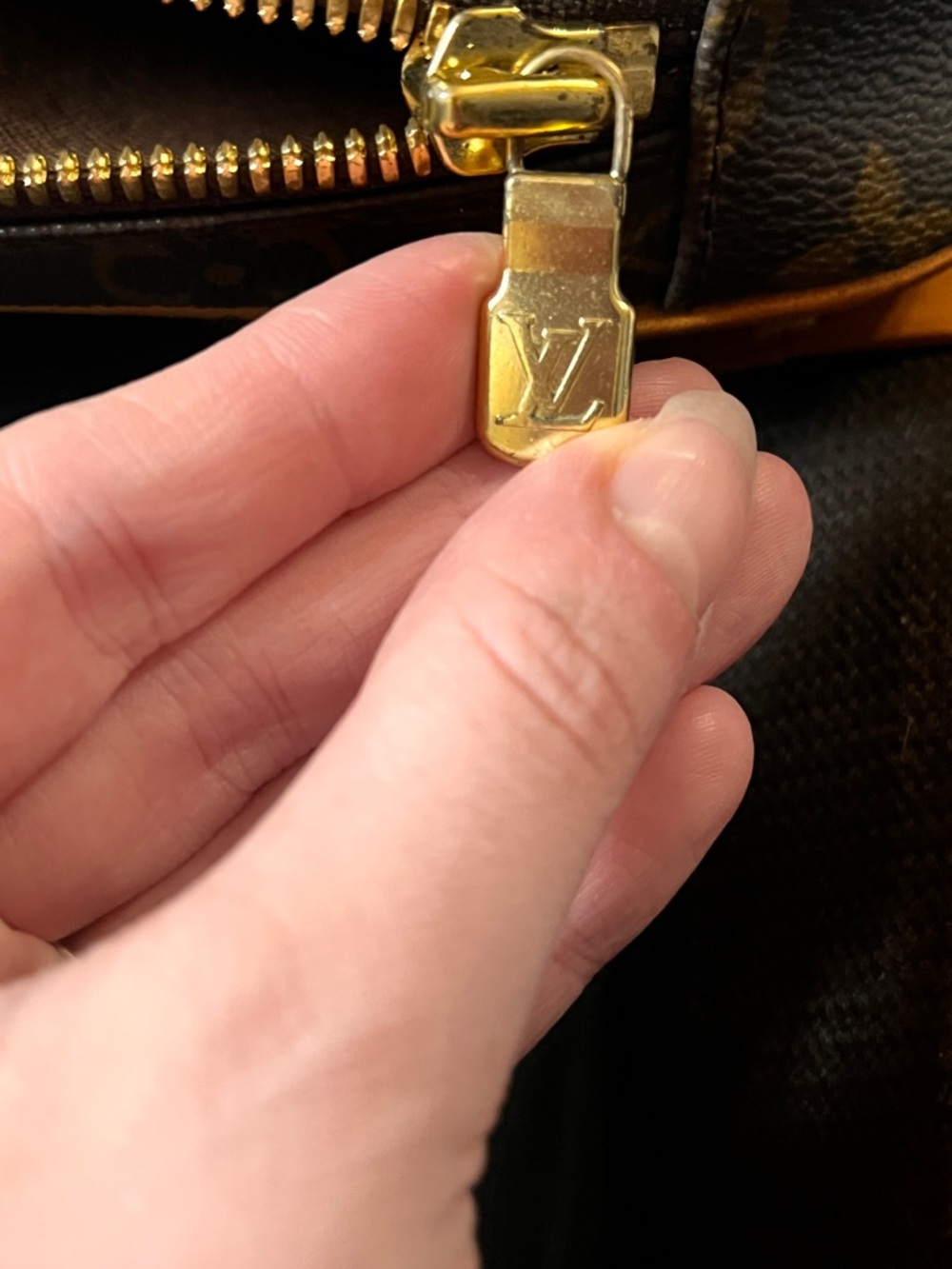 Louis Vuitton Brown Monogram Belt Bag with Gold Accents - Picture 5 of 6
